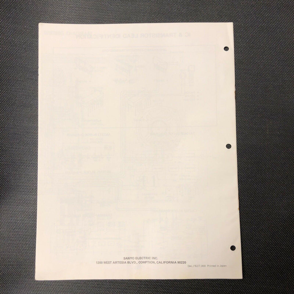 Sanyo M9815K Service Manual