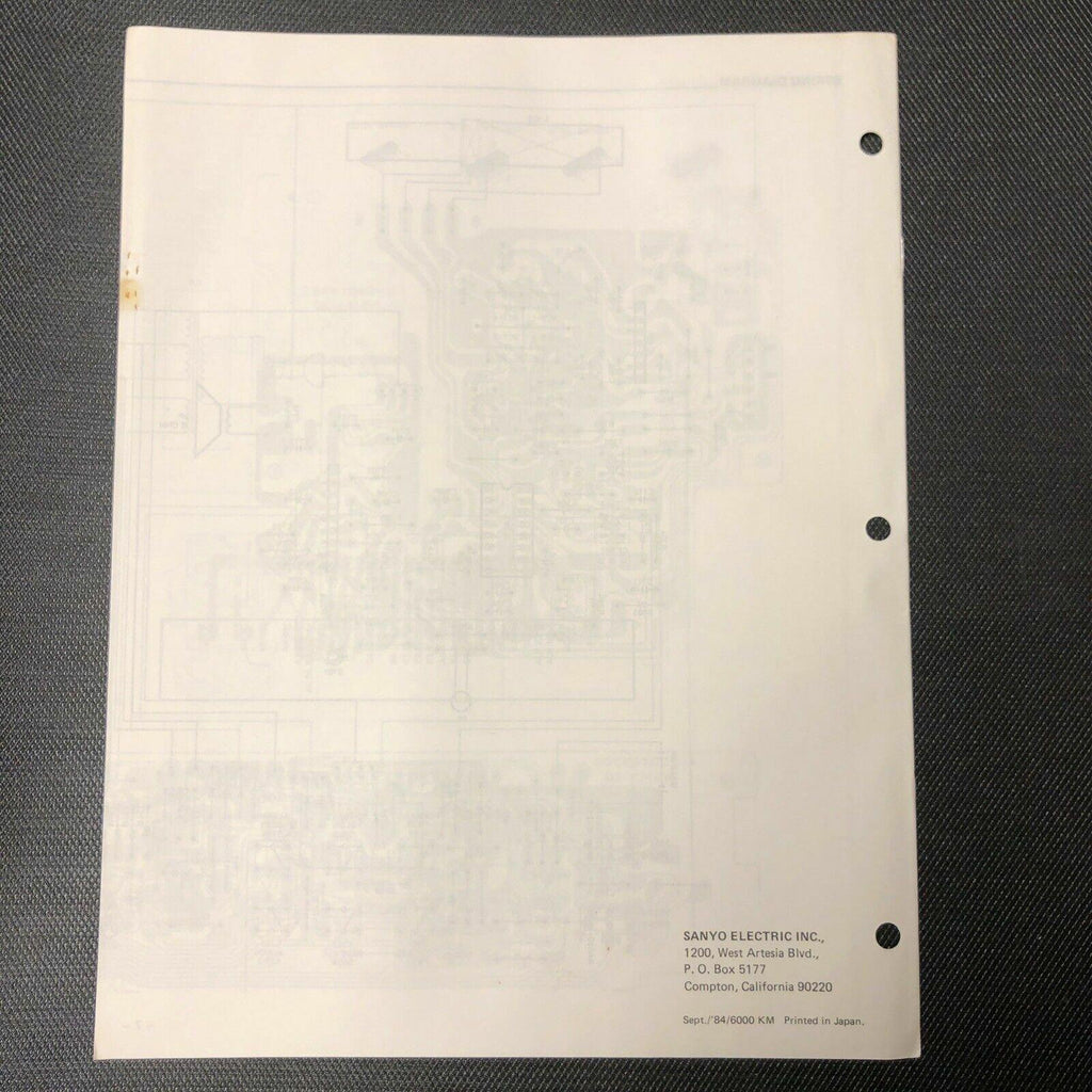 Sanyo RM 6600 Service Manual