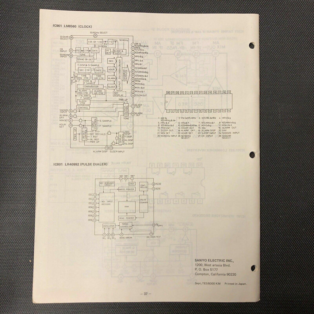 Sanyo RMT 630 Service Manual