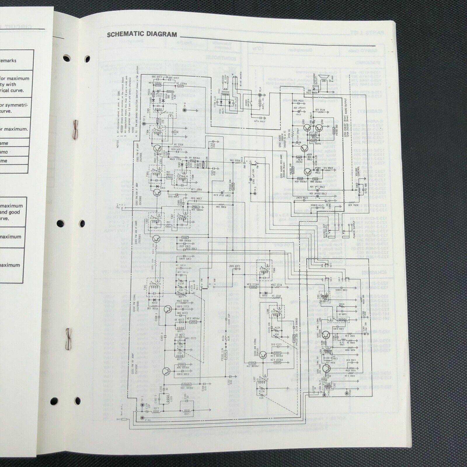 SANYO RP 5350 TIMETRAN RADIO ORIGINAL SERVICE MANUAL