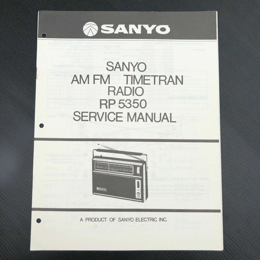 SANYO RP 5350 TIMETRAN RADIO ORIGINAL SERVICE MANUAL