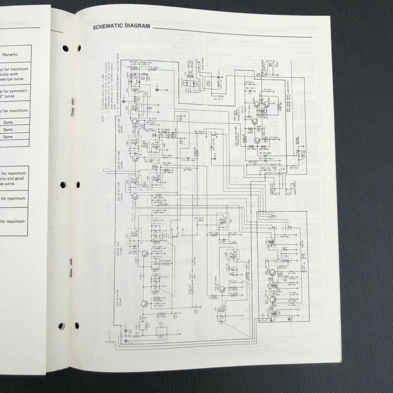 SANYO RP 5350 TIMETRAN RADIO ORIGINAL SERVICE MANUAL