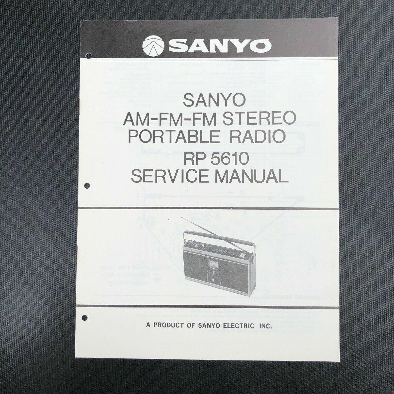 SANYO RP 5610 PORTABLE RADIO ORIGINAL SERVICE MANUAL