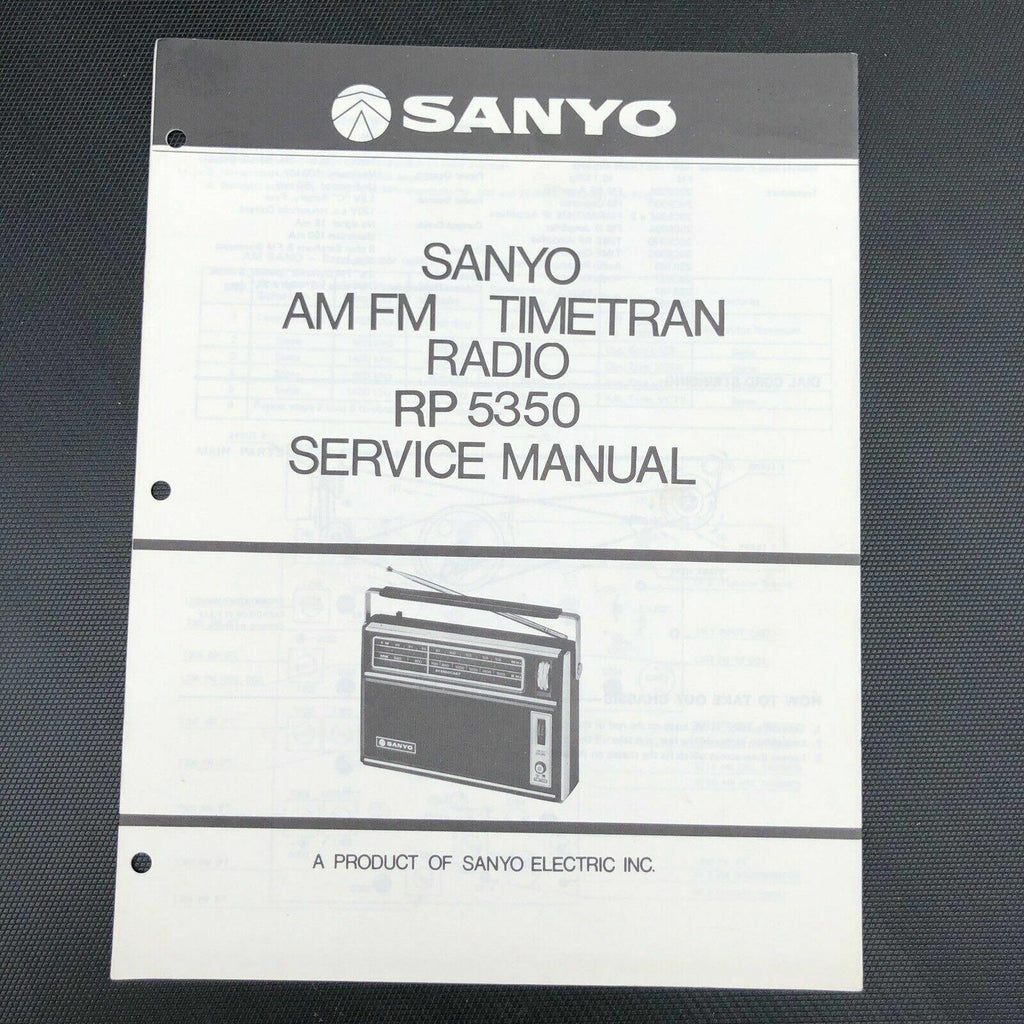 SANYO RP5350 TIMETRAN RADIO ORIGINAL SERVICE MANUAL