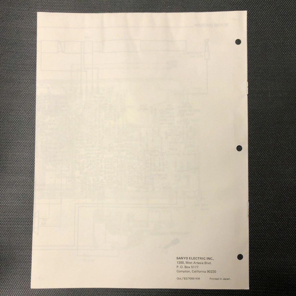 Sanyo RP5800 Service Manual