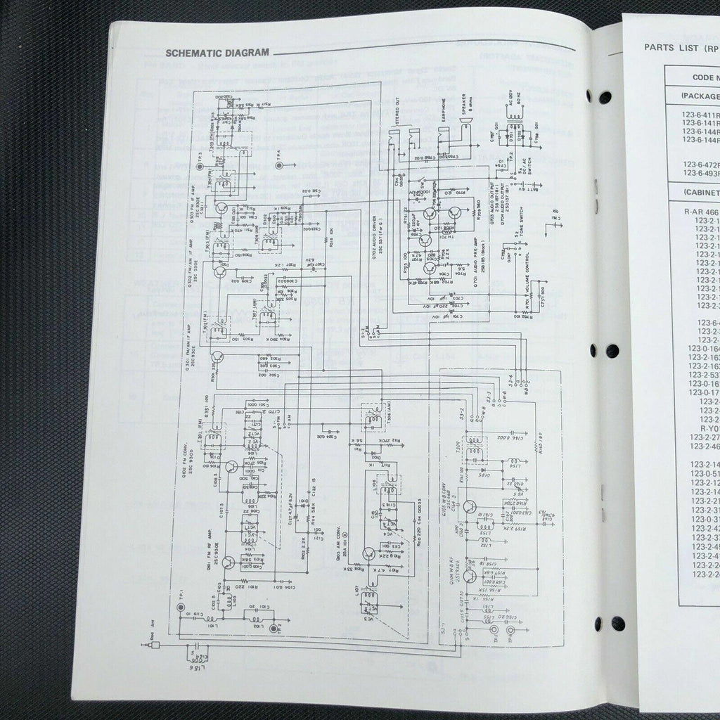 SANYO RP9420 WEATHER - MATIC PORTABLE RADIO ORIGINAL SERVICE MANUAL