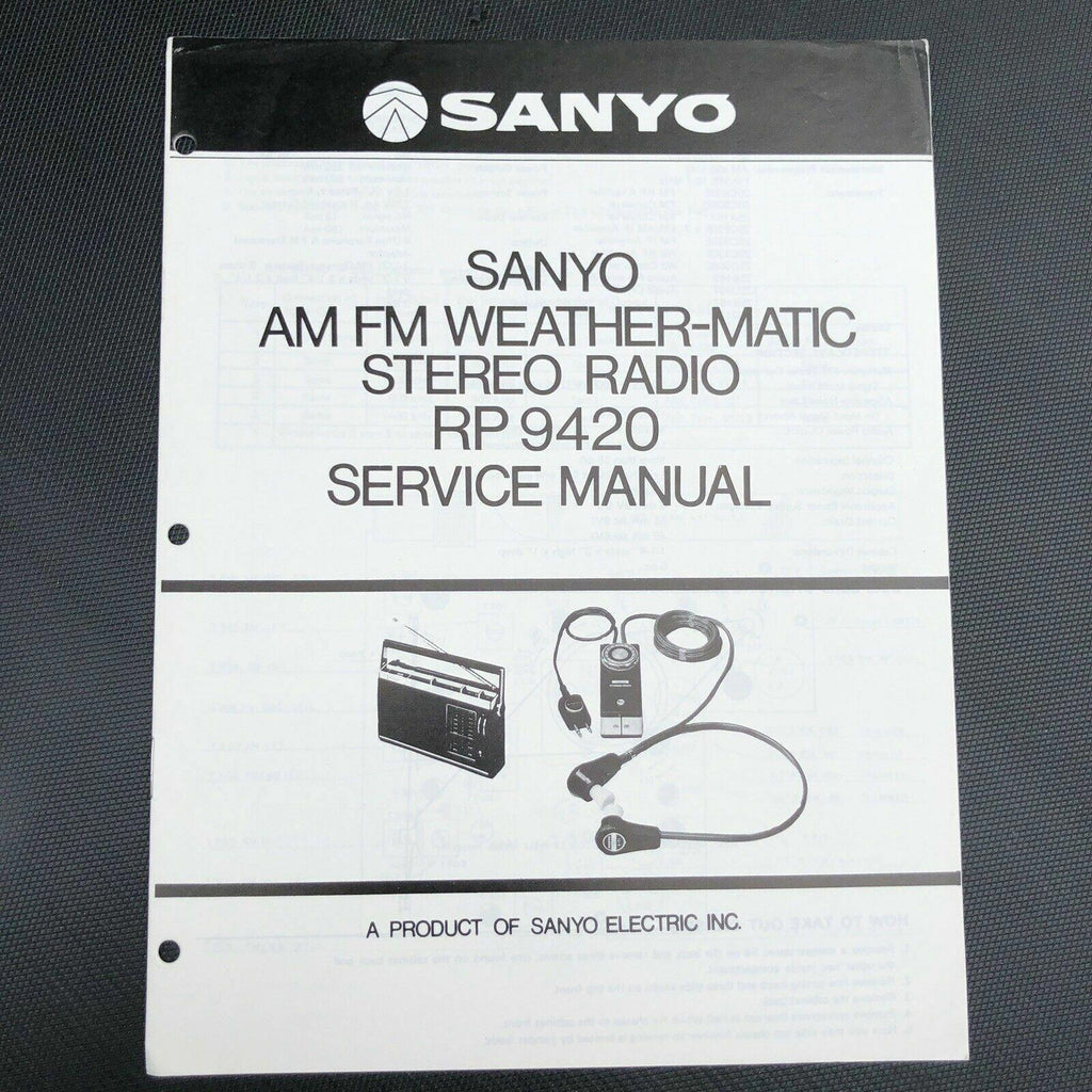 SANYO RP9420 WEATHER - MATIC PORTABLE RADIO ORIGINAL SERVICE MANUAL