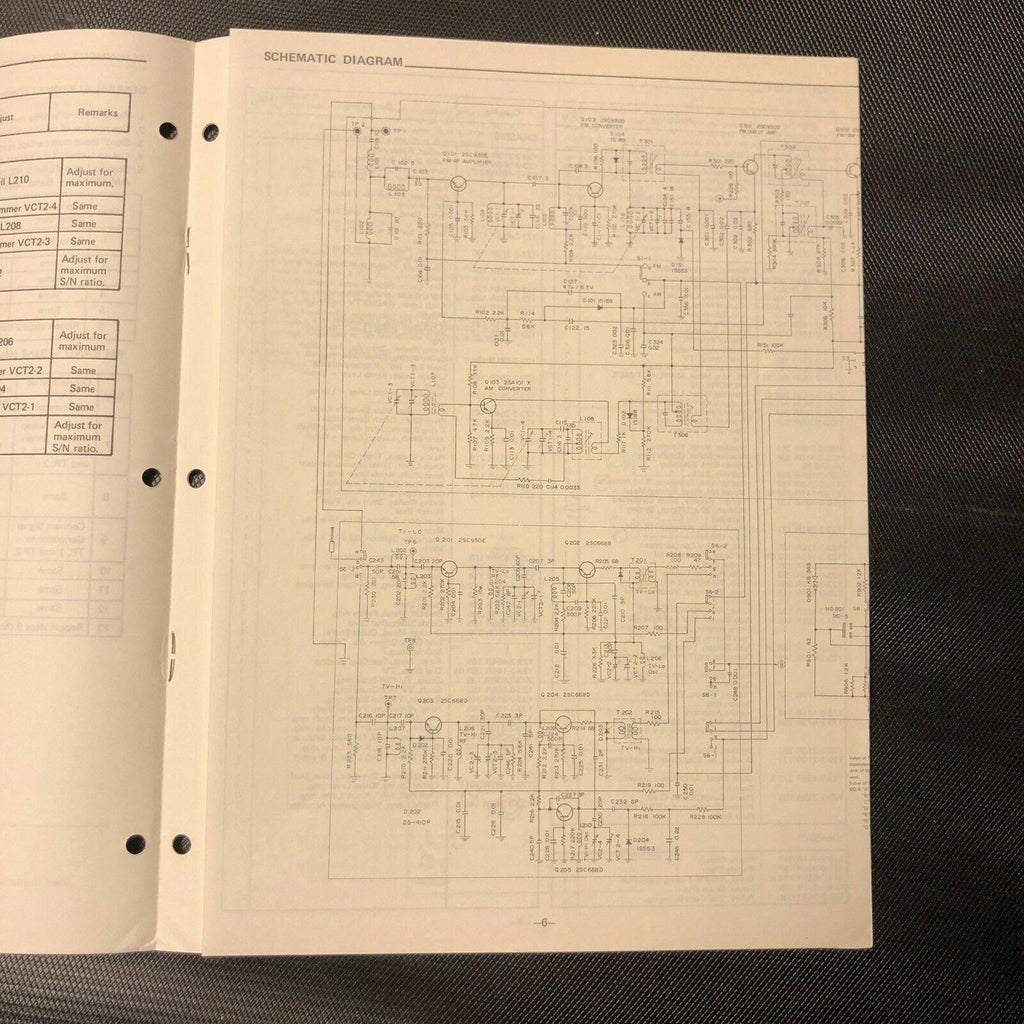 SANYO SERVICE MANUAL for a MODEL RP 8220 AM FM TELAUDIO PORTABLE RADIO
