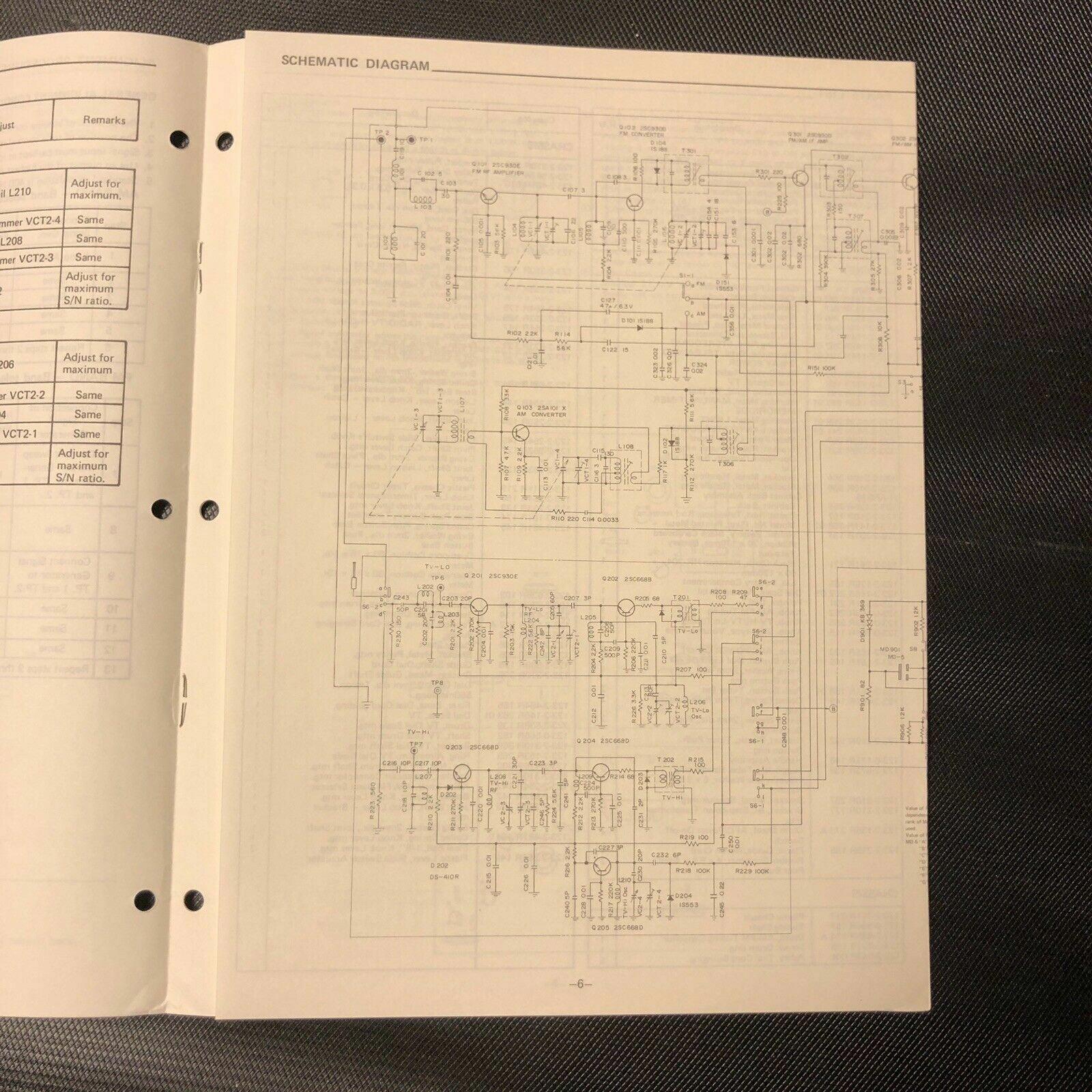 SANYO SERVICE MANUAL for a MODEL RP 8220 AM FM TELAUDIO PORTABLE RADIO