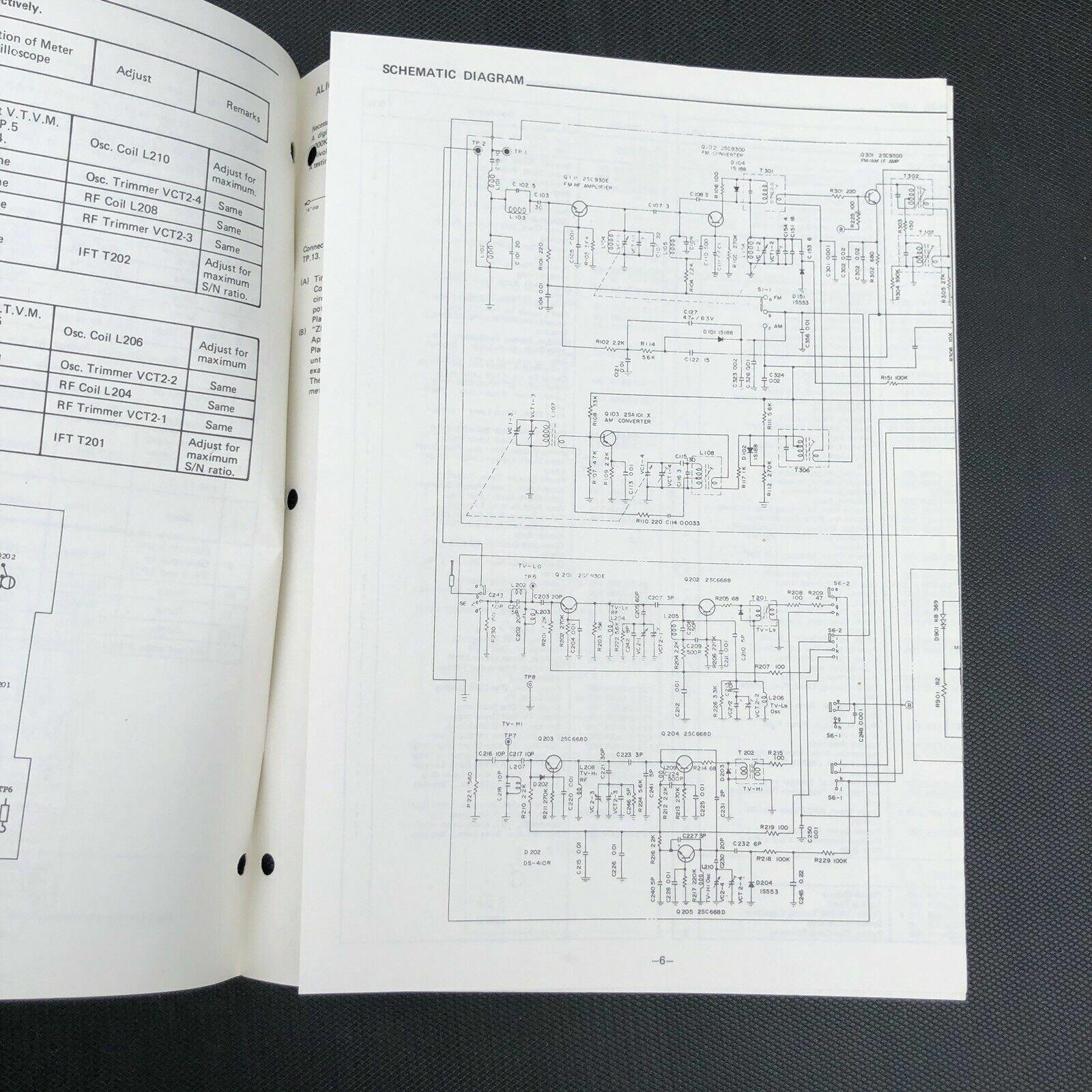 SANYO SERVICE MANUAL for a MODEL RP 8220 AM FM TELAUDIO PORTABLE RADIO