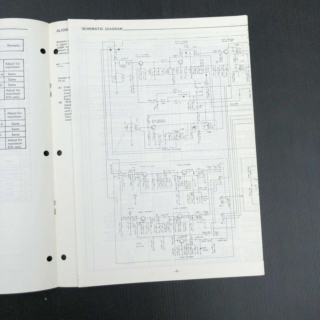 SANYO SERVICE MANUAL for a MODEL RP 8220 AM FM TELAUDIO PORTABLE RADIO