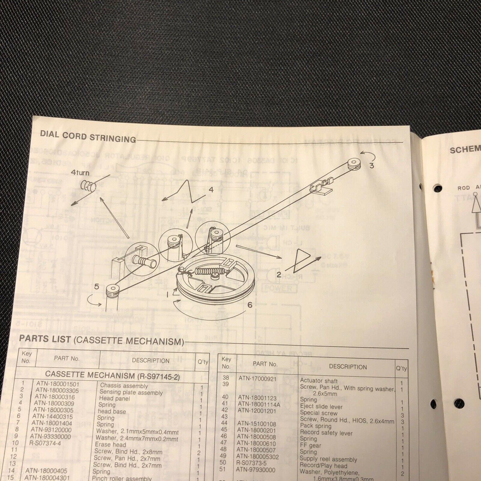 Sanyo WC 2000 service manual original repair book stereo boombox radio