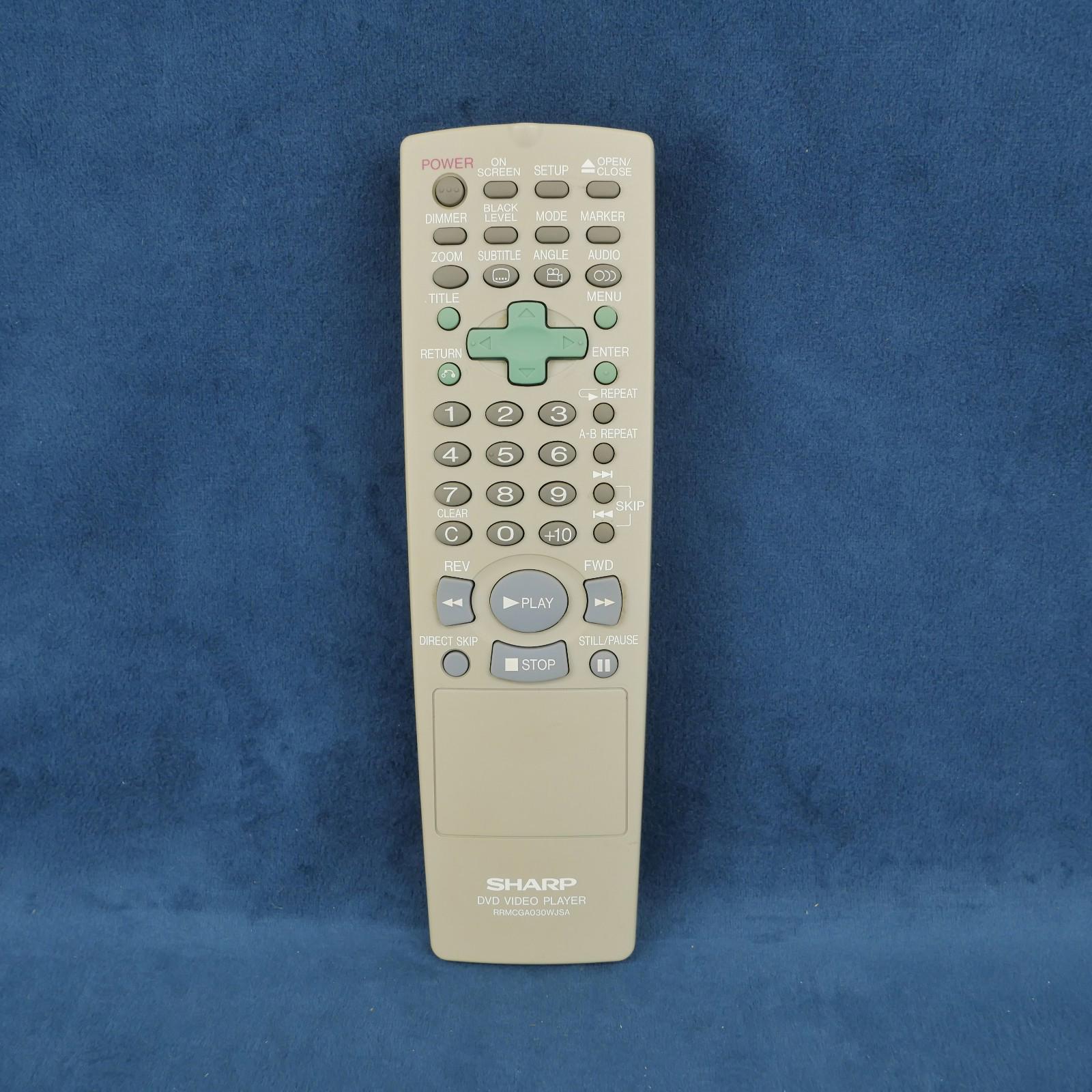 Sharp DVD Video Player RRMCGA030WJSA Remote Control