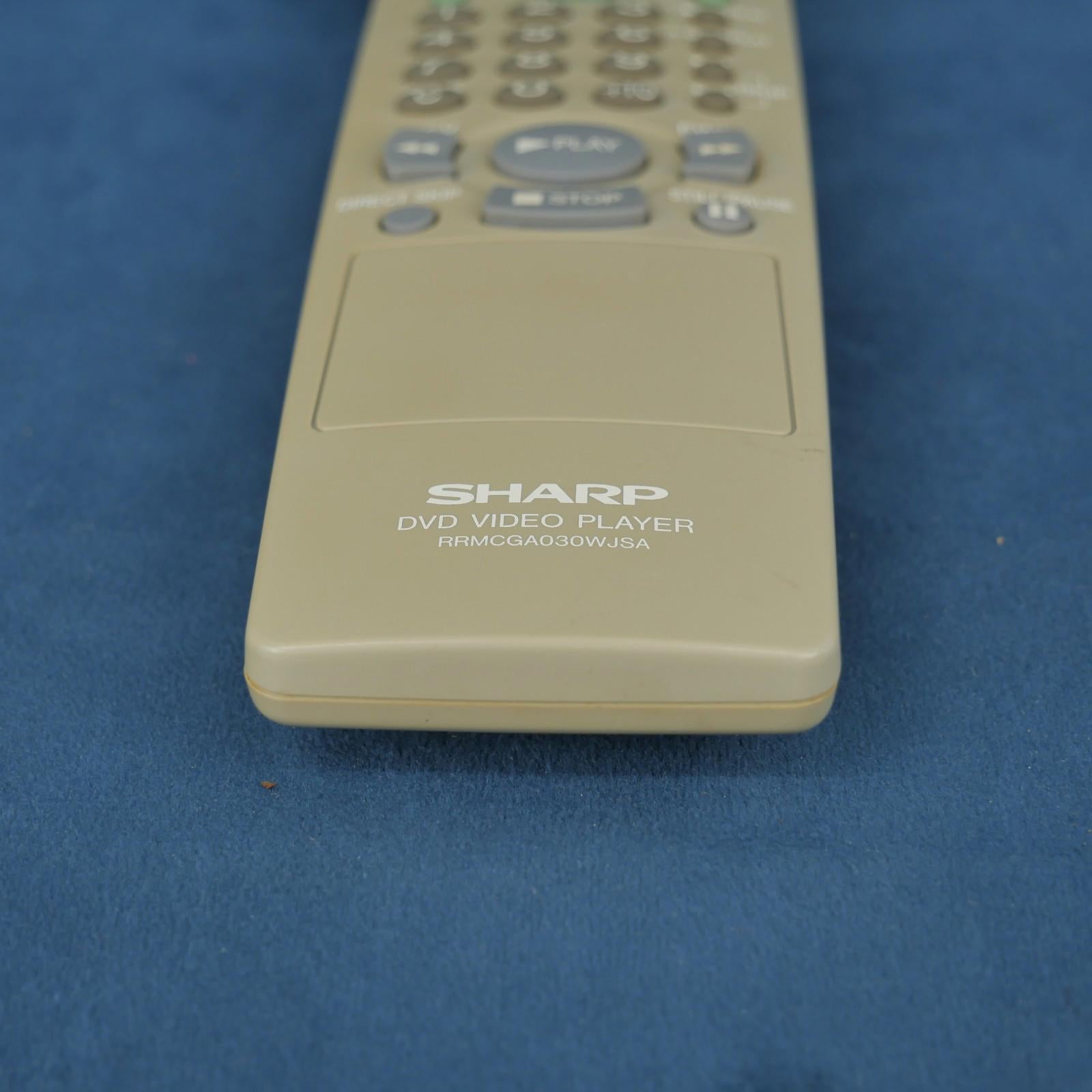 Sharp DVD Video Player RRMCGA030WJSA Remote Control