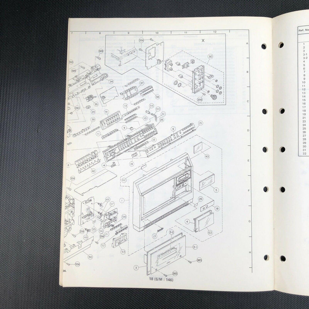 Sharp VC - 2250 corrected parts list manual