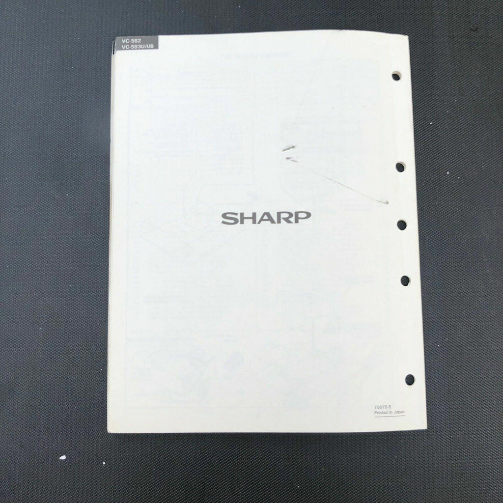 Sharp VC - 582U VC583U/UB Vidoe Cassette Service Manual