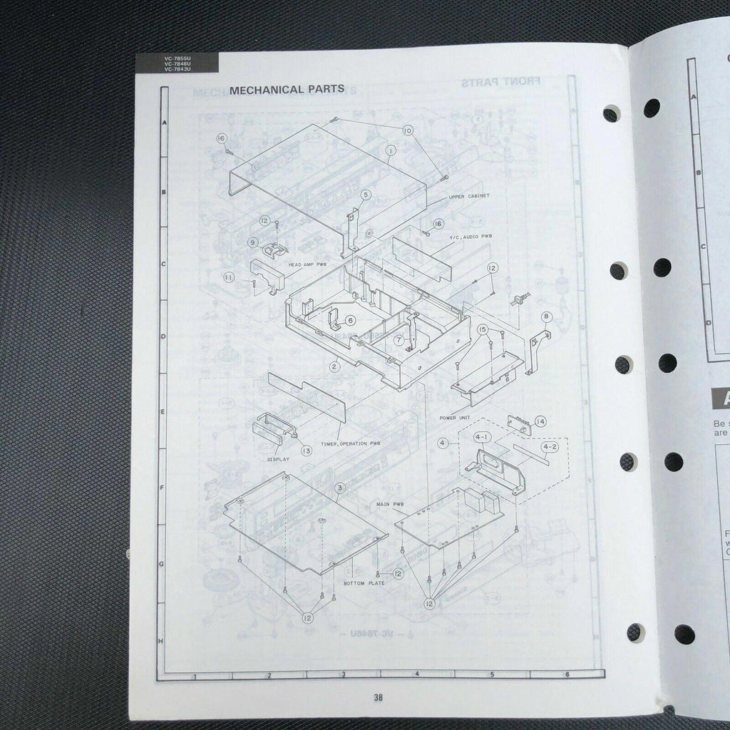 Sharp VC - 7855U 7846U 7843U Video Cassette Recorder Service Manual