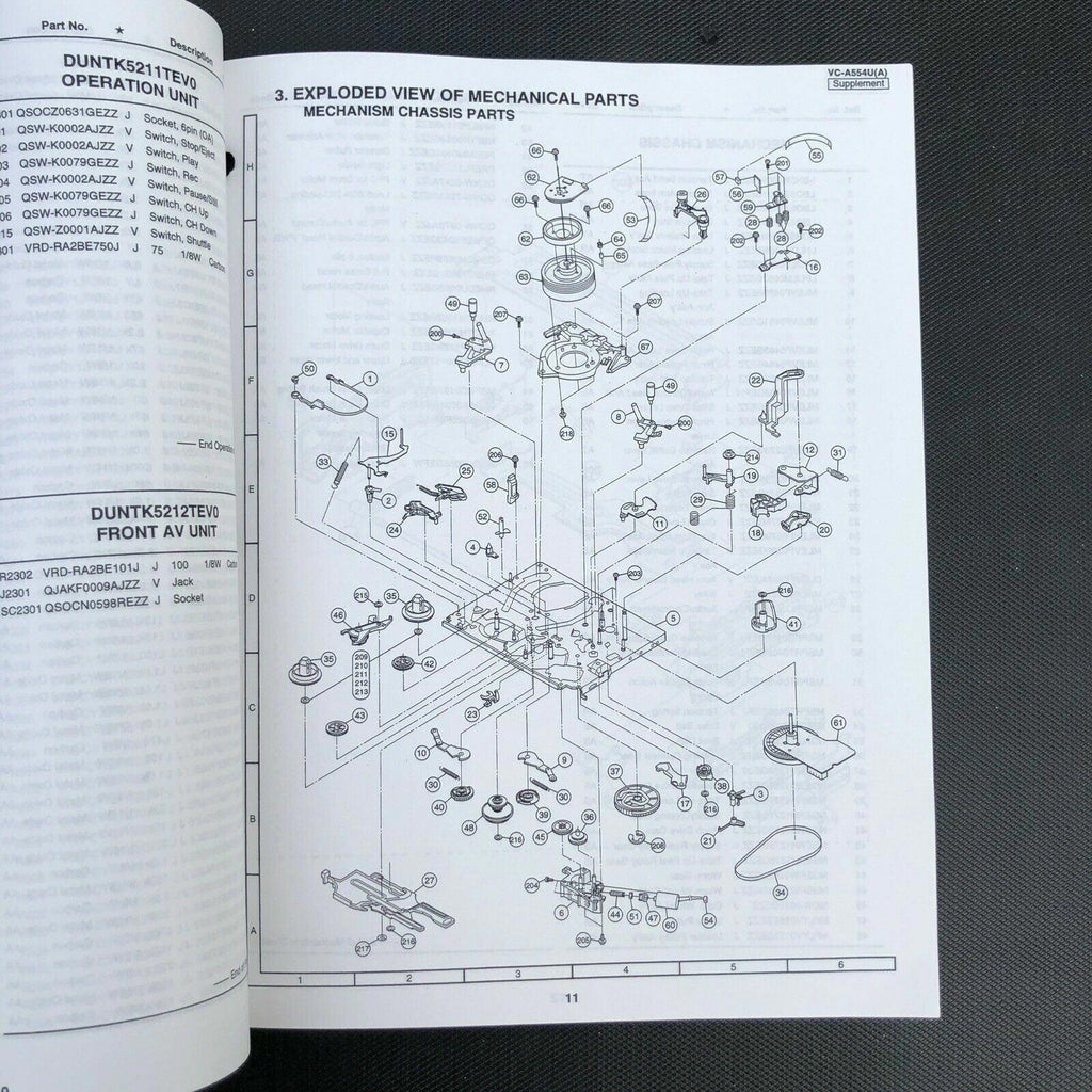 Sharp VC - A554U(A) Video Cassette Recorder VCR service manual