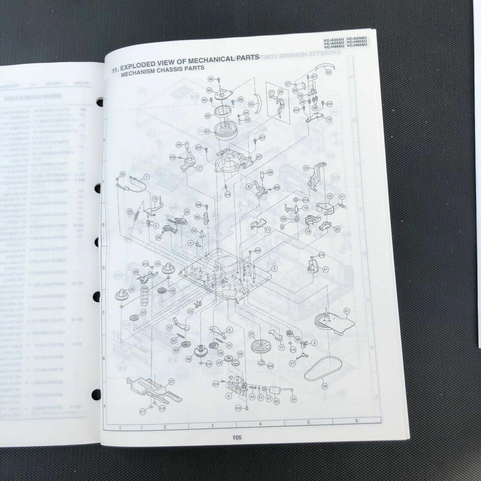 Sharp VC - A555U A556U A558U H955U H956U H958U Video Cassette Service Manual