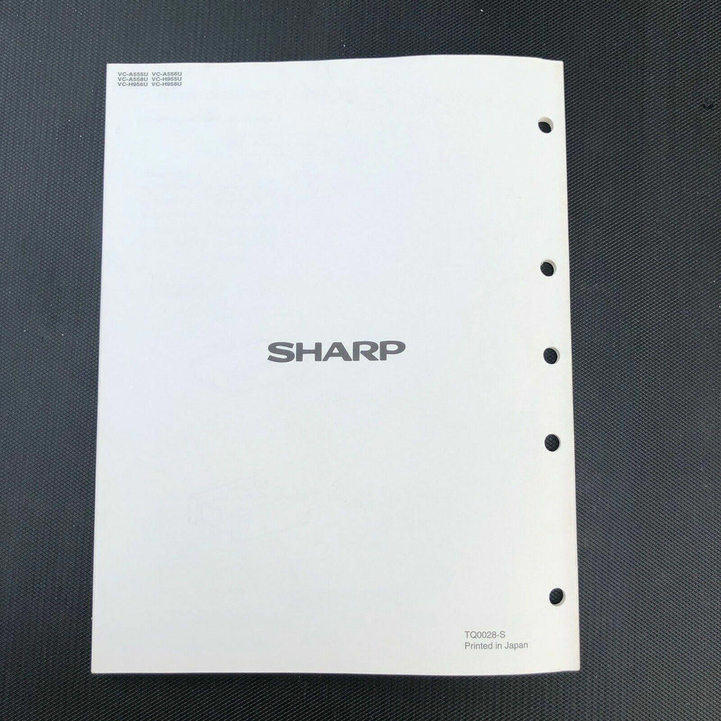 Sharp VC - A555U A556U A558U H955U H956U H958U Video Cassette Service Manual