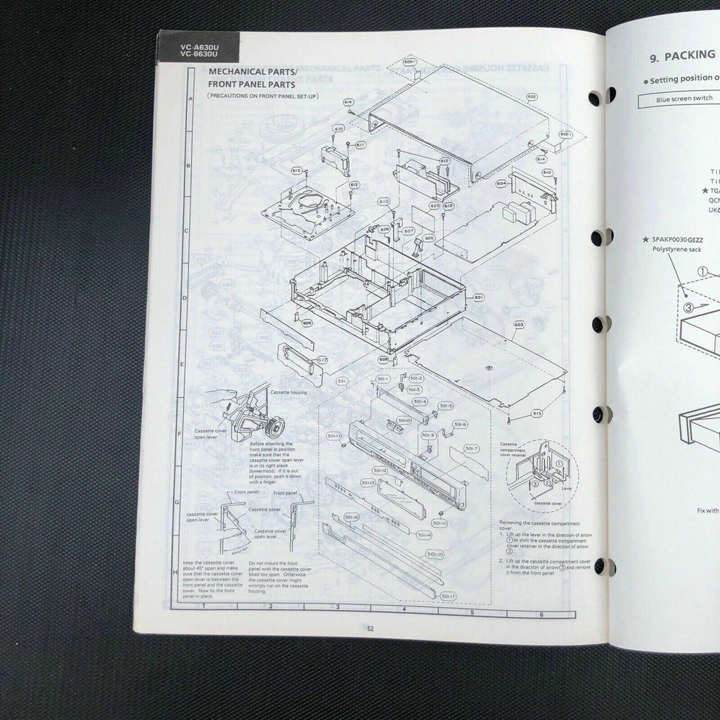 sharp VC - A630U VC6630U Video Cassette Recorder service manual