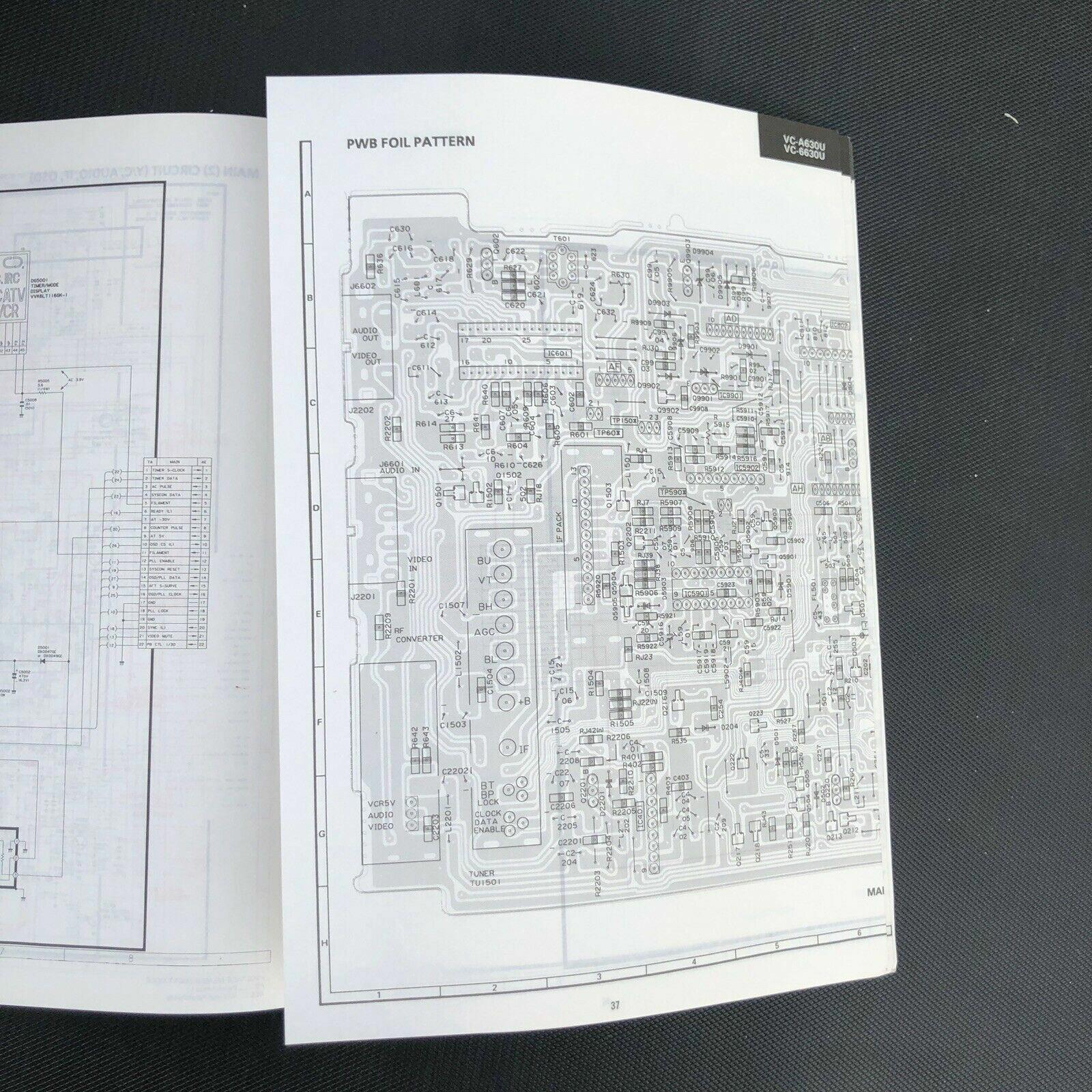 sharp VC - A630U VC6630U Video Cassette Recorder service manual