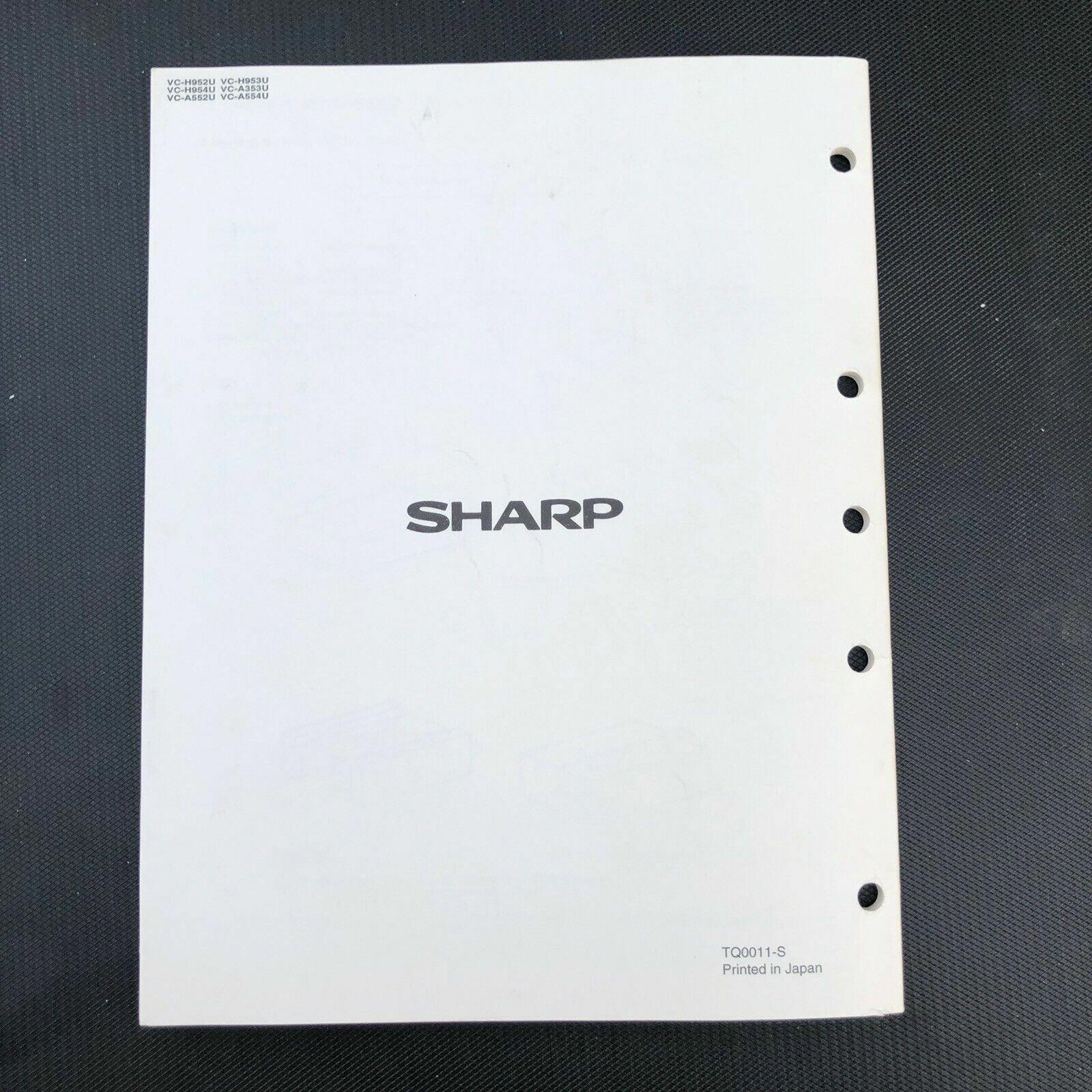 Sharp VC - H952U H953U A954U A353U A552U Service Manual OEM VCR video recorder