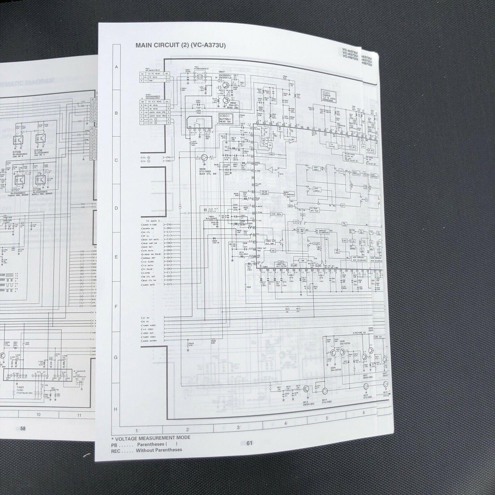 Sharp Video Cassette Recorder Service Manual VC - A373U, VC - A572U, VC - H972U