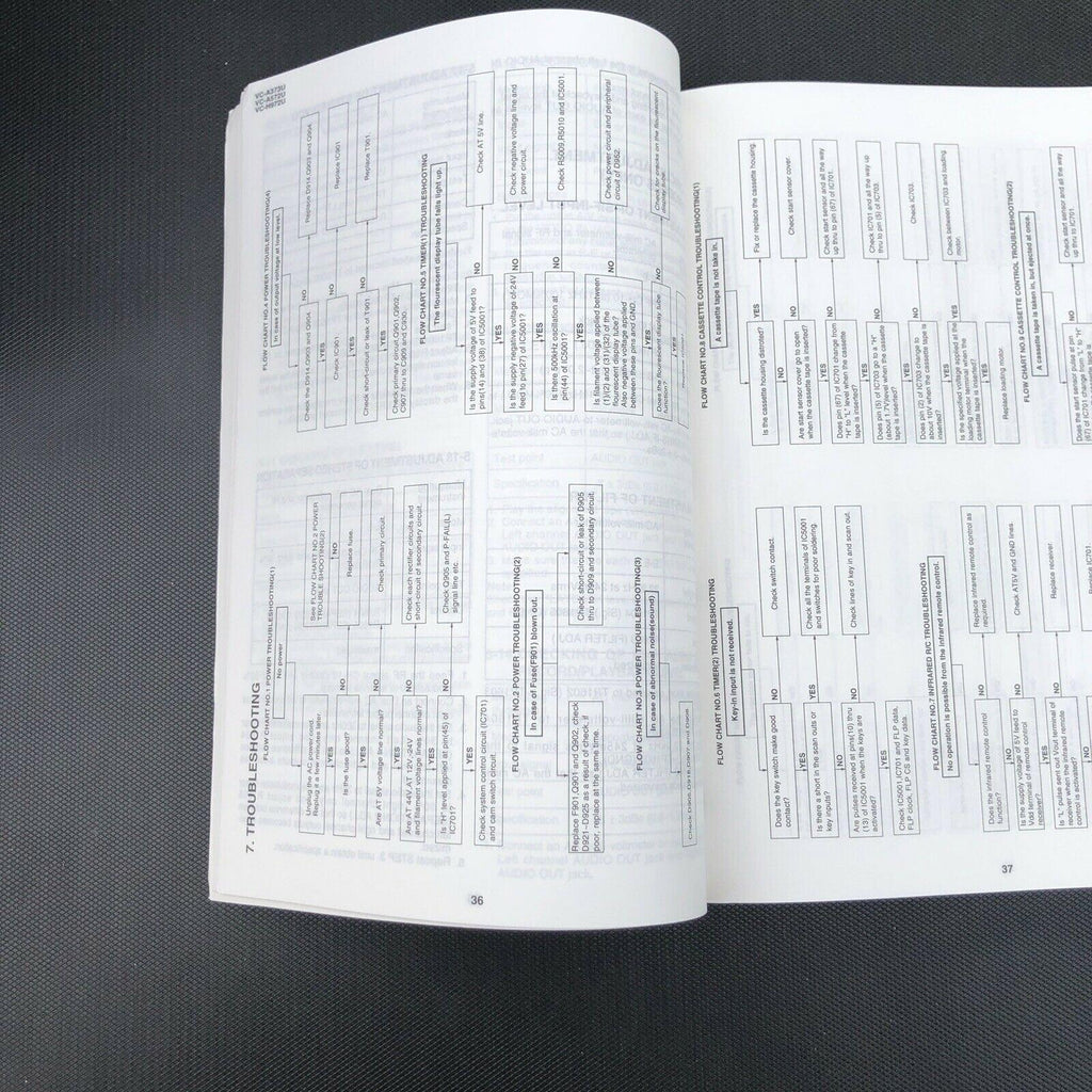Sharp Video Cassette Recorder Service Manual VC - A373U, VC - A572U, VC - H972U