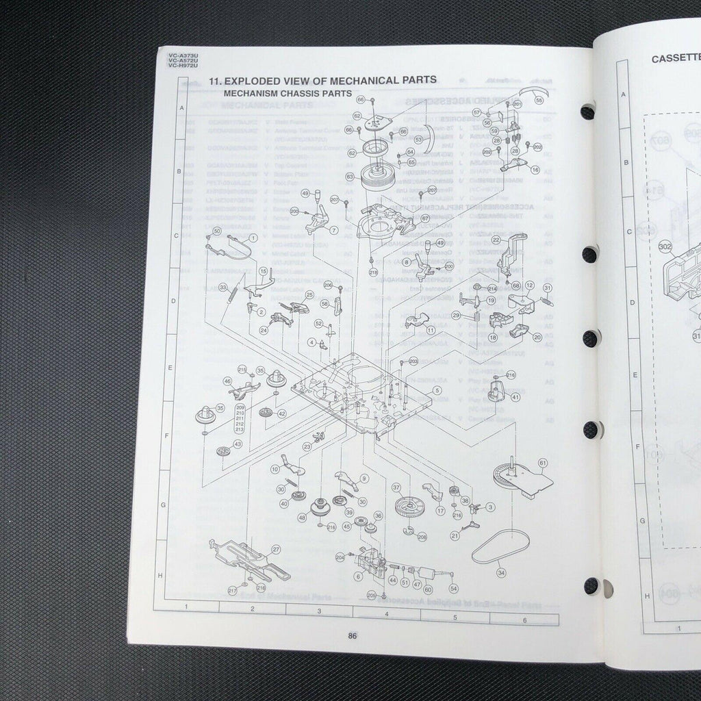 Sharp Video Cassette Recorder Service Manual VC - A373U, VC - A572U, VC - H972U
