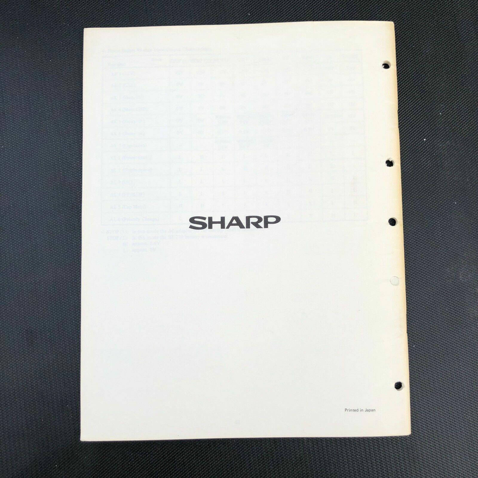 Sharp Video Cassette Recorder Technical Manual VC - 220