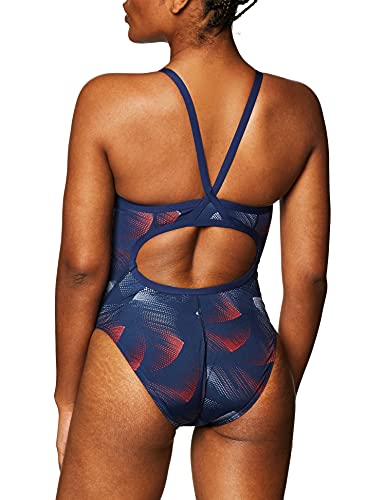Speedo Woemns Swimsuit One Piece Endurance+ Flyback Printed Adult Team Colors