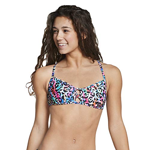 Speedo Women's Swimsuit Top Bikini Endurance Lite Tie Back Print