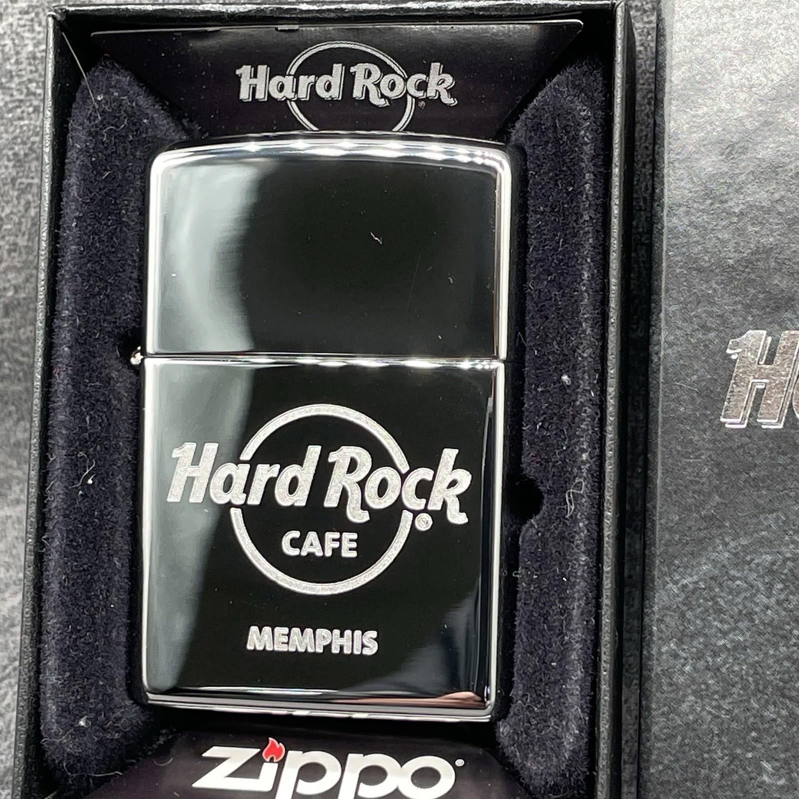 Vintage 2012 Hard Rock Cafe Memphis High Polish Chrome Zippo Lighter NEW