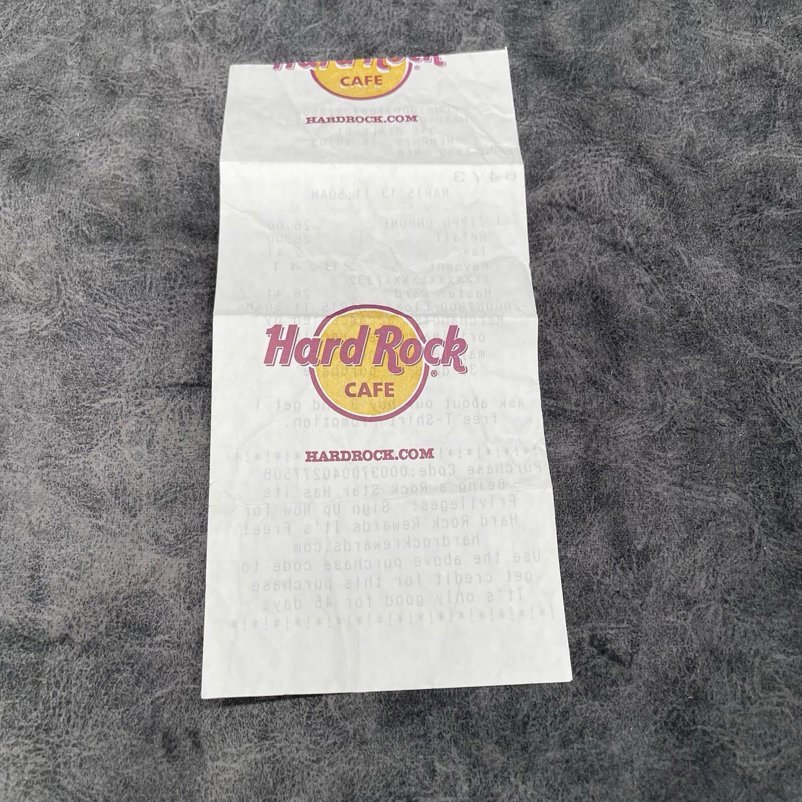 Vintage 2012 Hard Rock Cafe Memphis High Polish Chrome Zippo Lighter NEW