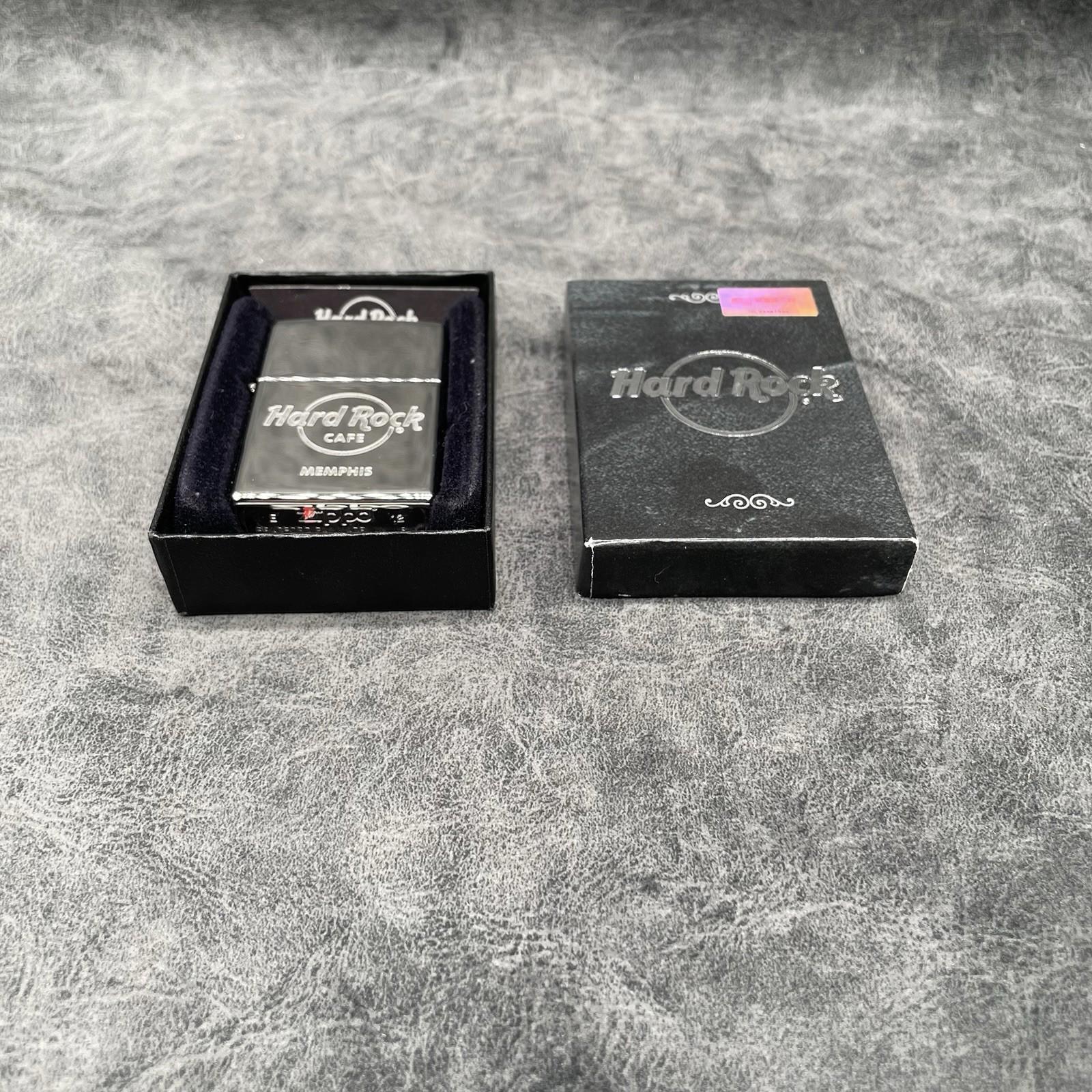 Vintage 2012 Hard Rock Cafe Memphis High Polish Chrome Zippo Lighter NEW