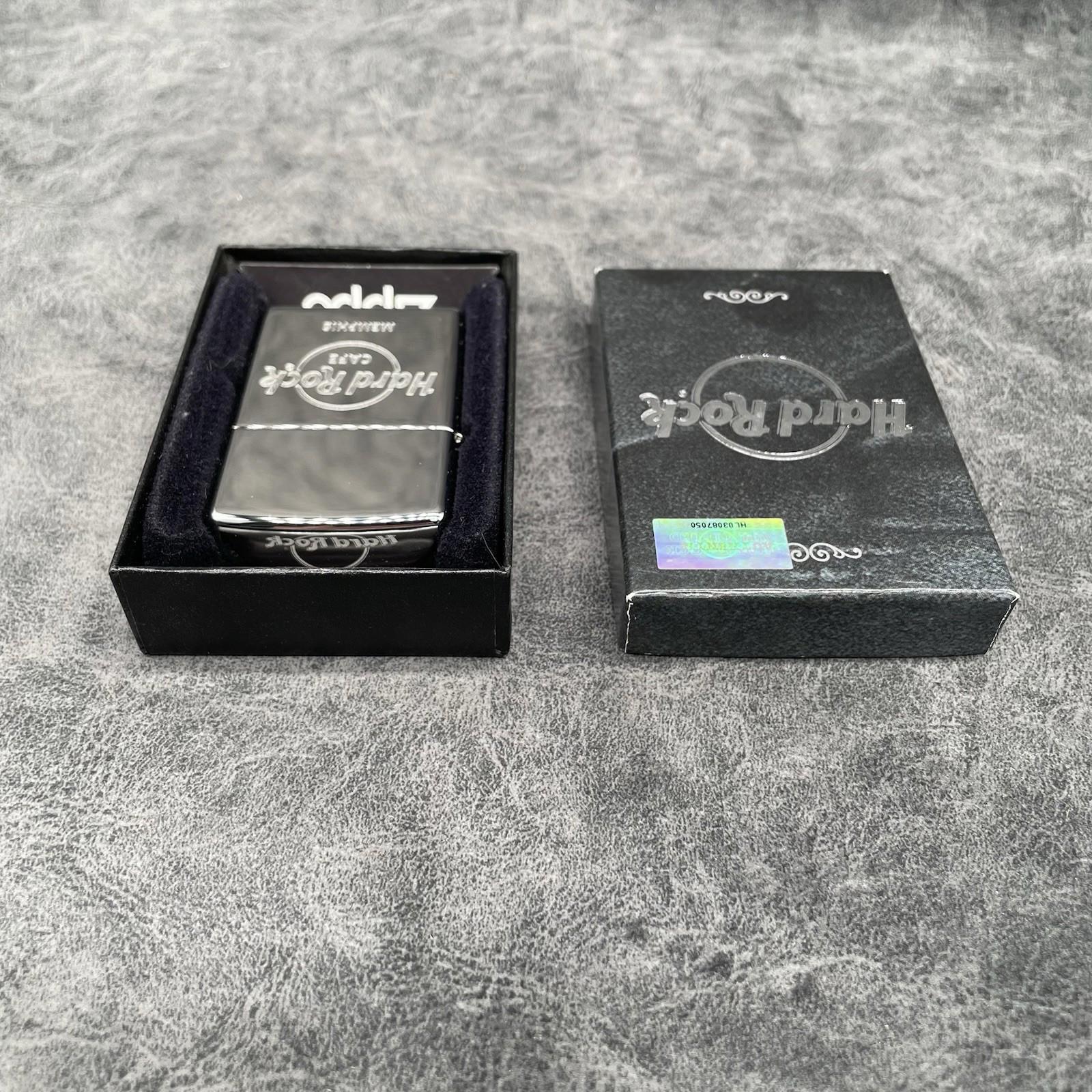 Vintage 2012 Hard Rock Cafe Memphis High Polish Chrome Zippo Lighter NEW
