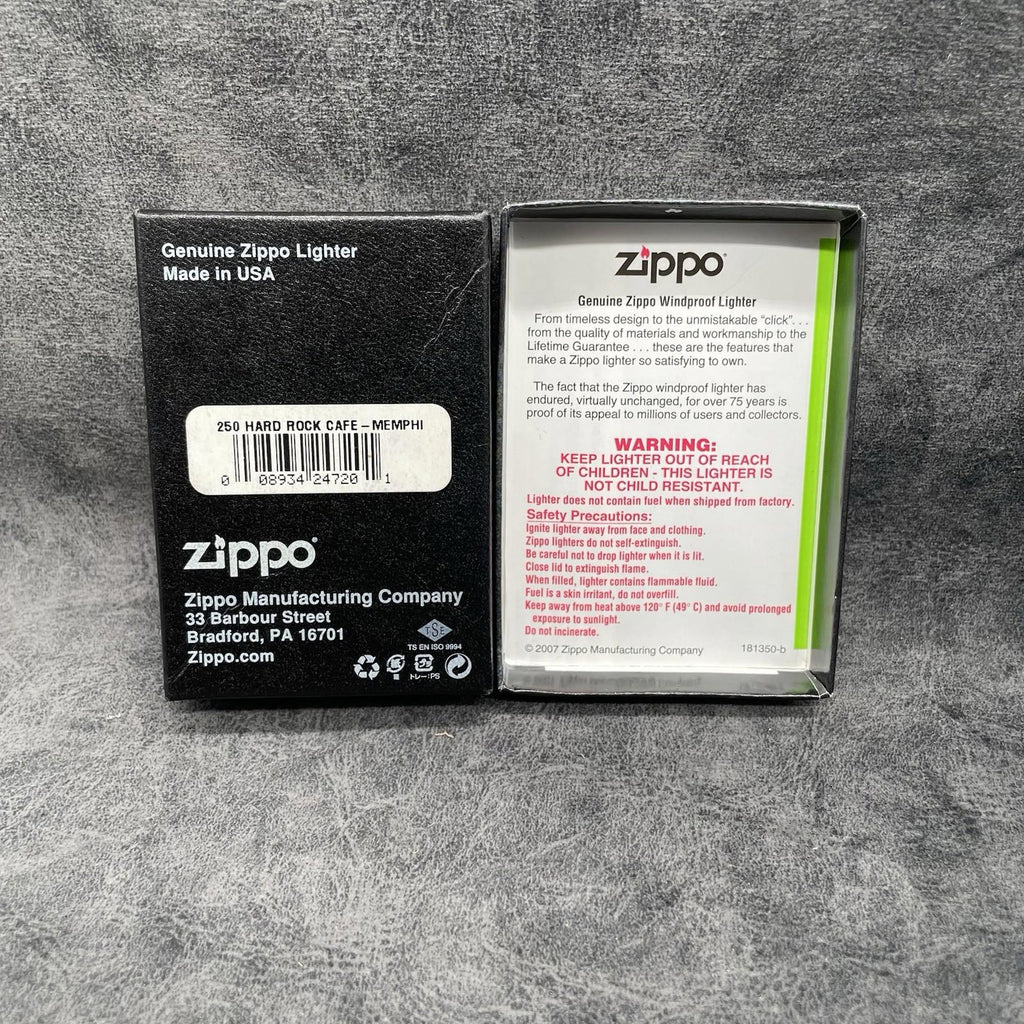 Vintage 2012 Hard Rock Cafe Memphis High Polish Chrome Zippo Lighter NEW