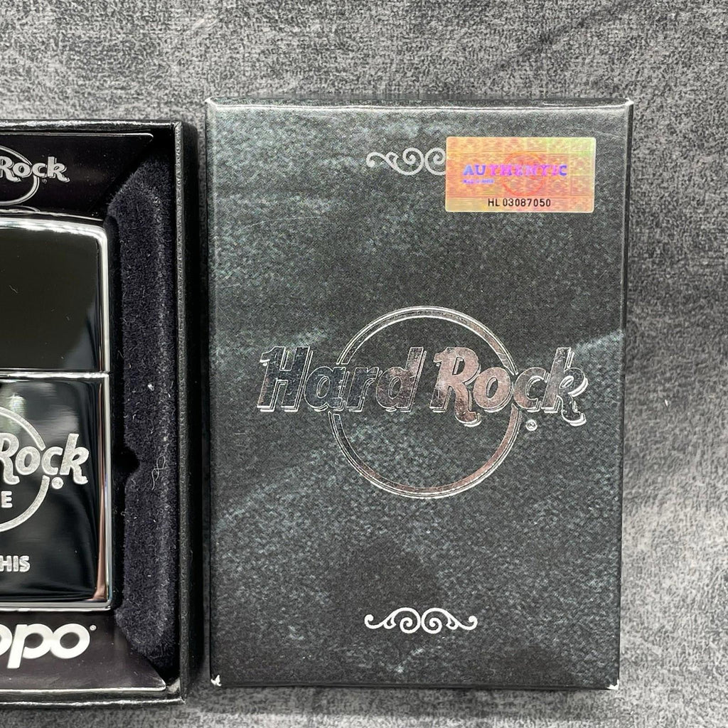 Vintage 2012 Hard Rock Cafe Memphis High Polish Chrome Zippo Lighter NEW