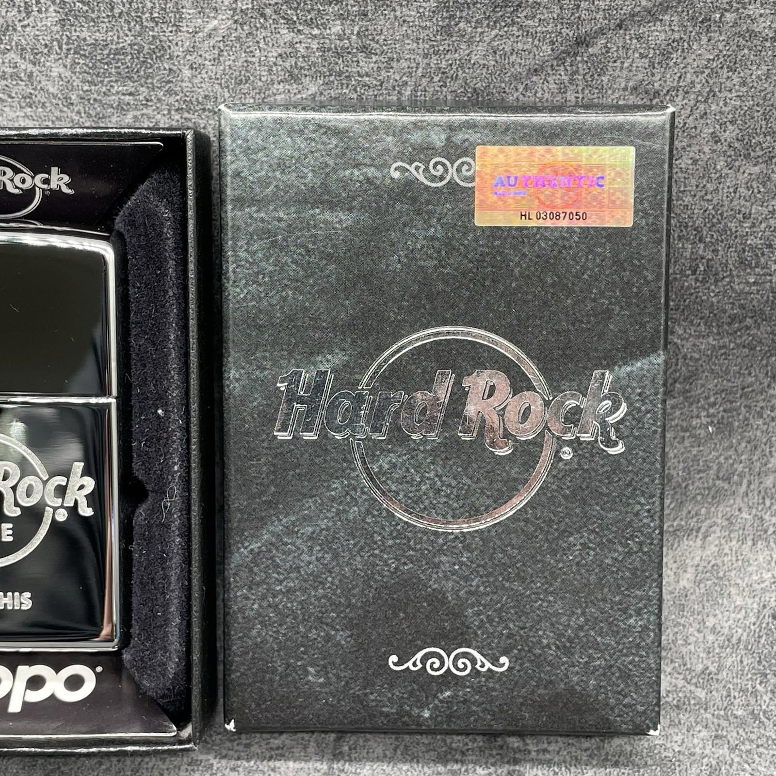 Vintage 2012 Hard Rock Cafe Memphis High Polish Chrome Zippo Lighter NEW