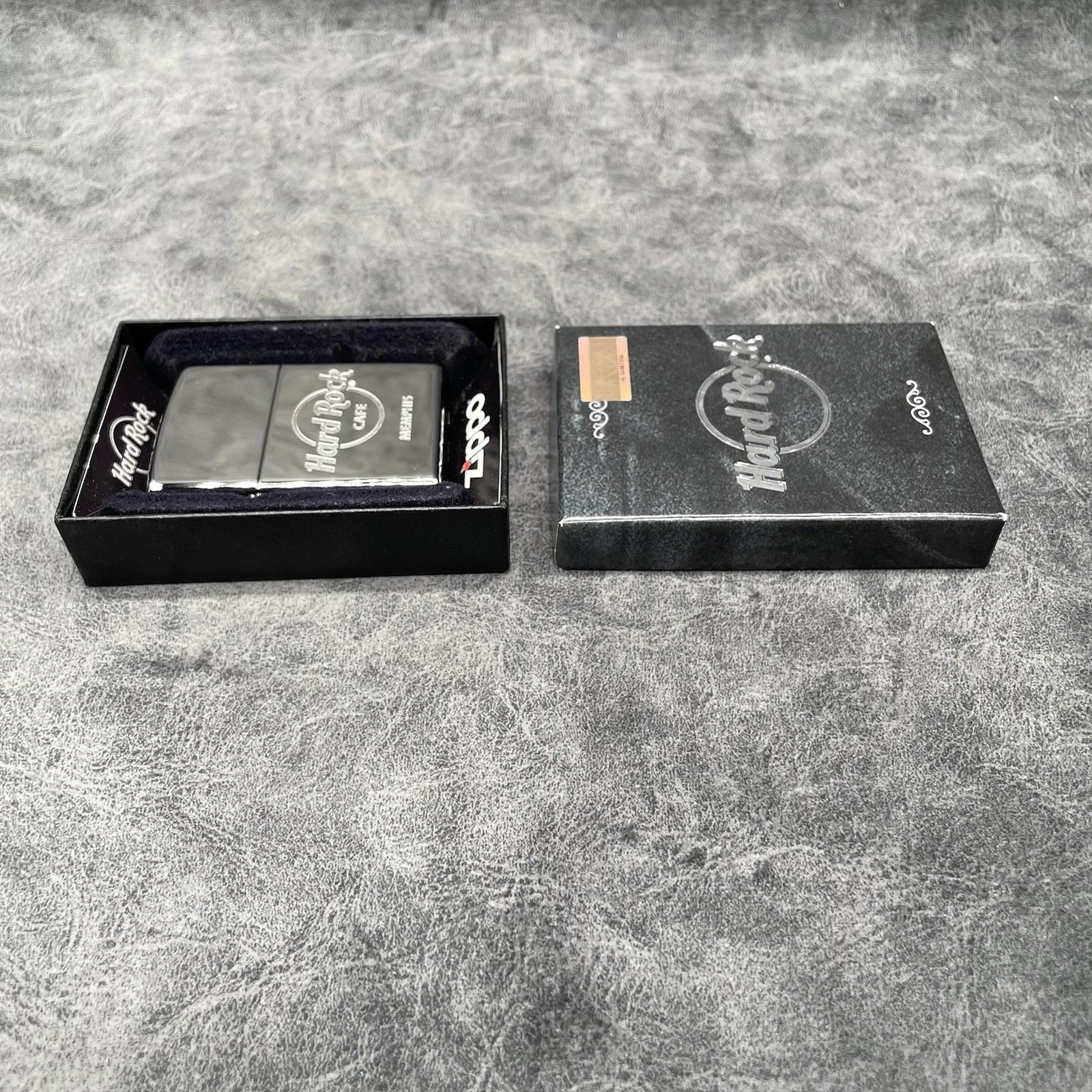 Vintage 2012 Hard Rock Cafe Memphis High Polish Chrome Zippo Lighter NEW