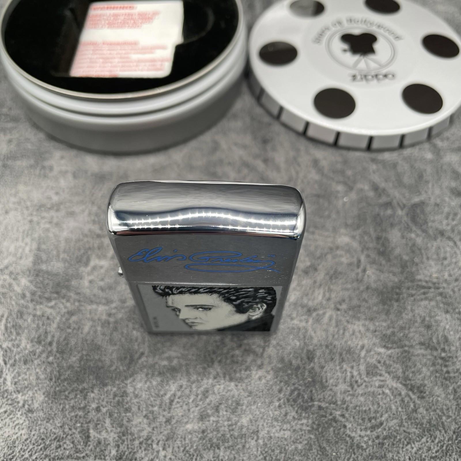 ZIPPO 200HW.105 ELVIS PRESLEY SOH on Brushed Chrome Lighter - OCT (J) 2000