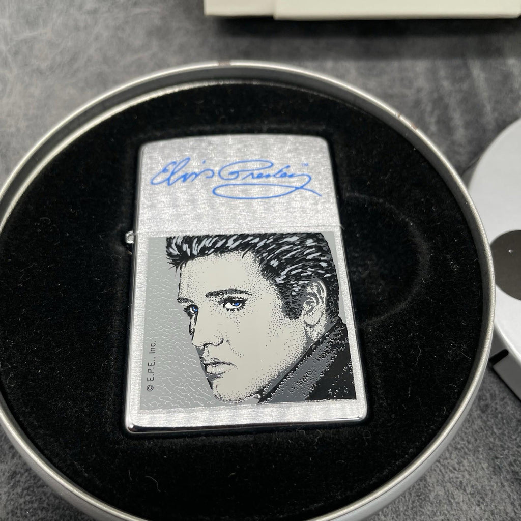 ZIPPO 200HW.105 ELVIS PRESLEY SOH on Brushed Chrome Lighter - OCT (J) 2000