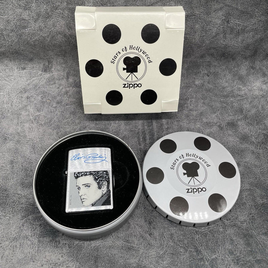 ZIPPO 200HW.105 ELVIS PRESLEY SOH on Brushed Chrome Lighter - OCT (J) 2000