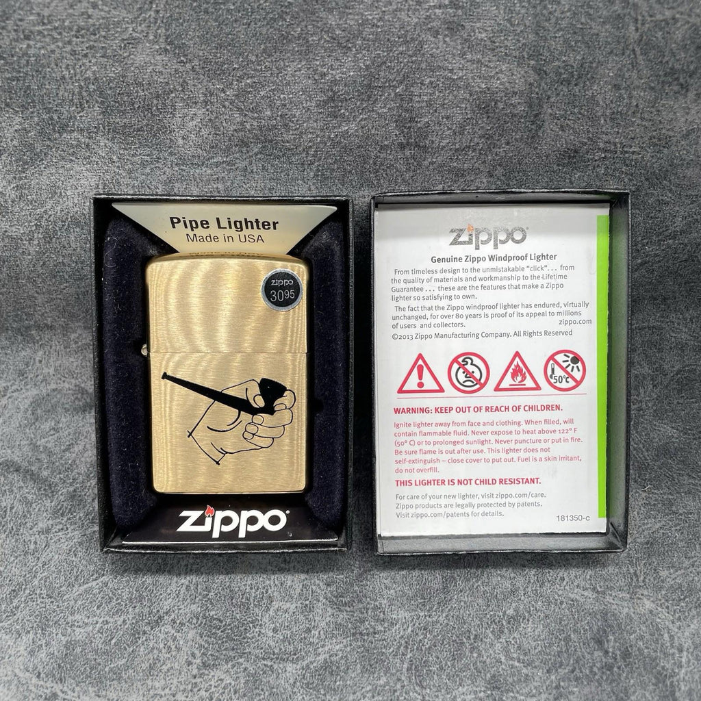 Zippo Pipe Lighter - Pipe in Hand 204B ( D Zippo 13 )